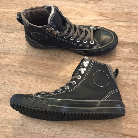 Converse Shoes Black on Black High Top